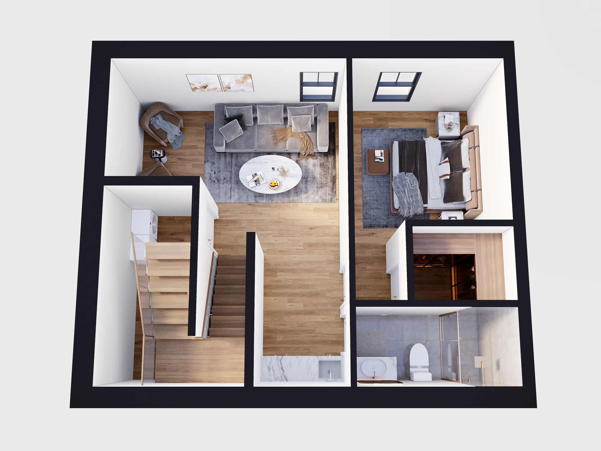 Unit 1 — Basement floor plan